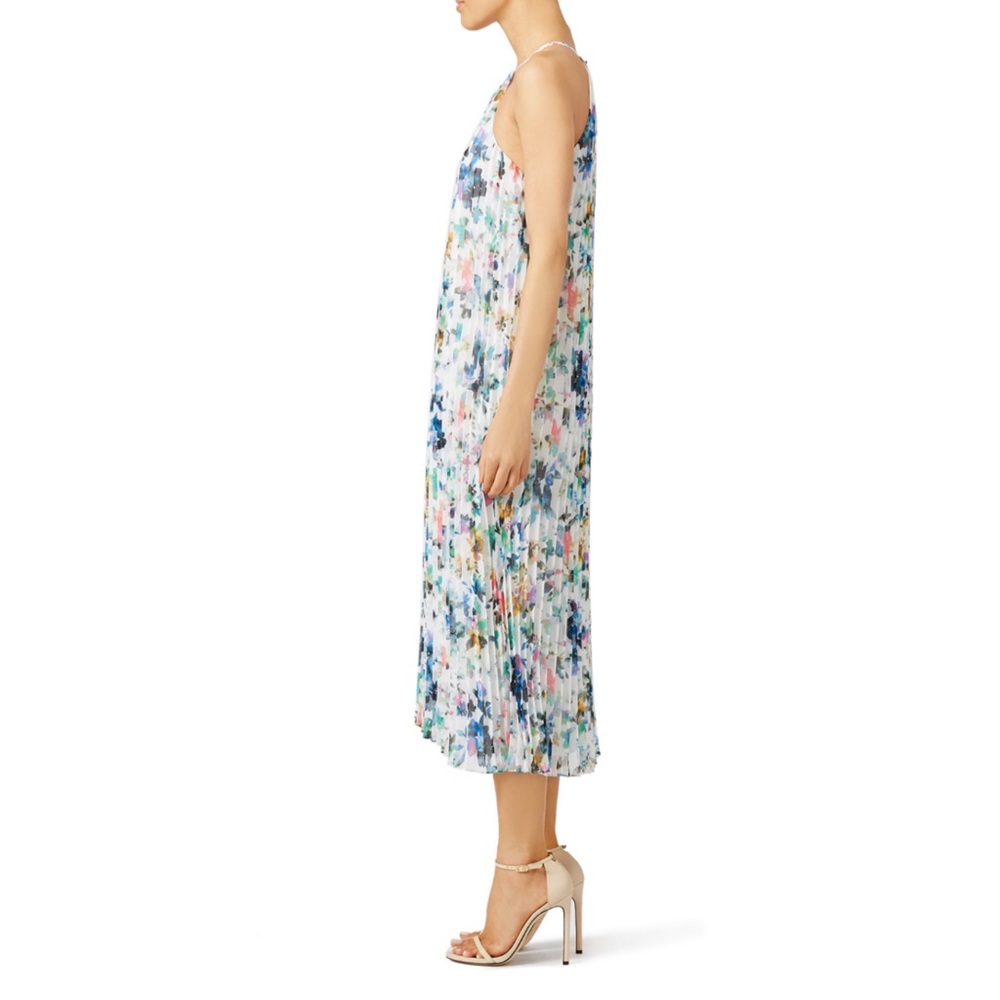 LIKELY • Floral Chester Pleated Maxi Dress Baby Bump Friendly Wedding Shower - Picture 4 of 8